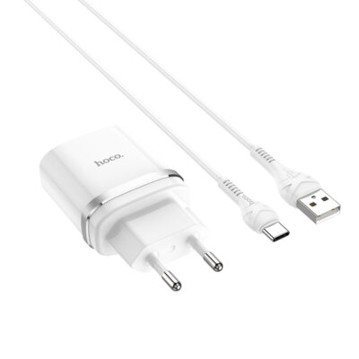 Cargador + Cable Tipo C Hoco C12Q